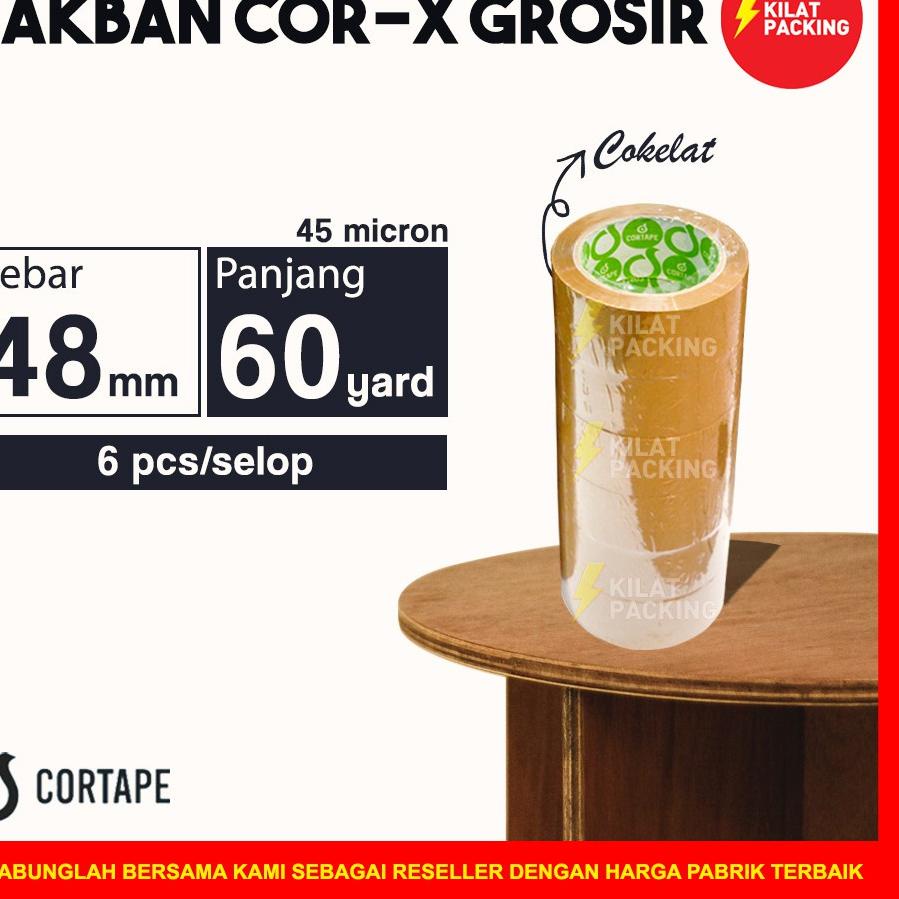 

Limited - Lakban Cortape 48 mm x 60 yard Cor-X Ekonomis Lakban Plakban Selotip SlotipTerSelop ナ