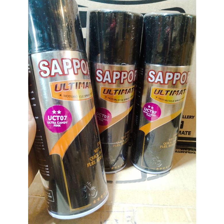 cat spray pilok pilox cat semprot sapporo ultimate saporo UCT07 Ultra candy pink candytone pink bening pink 400ml