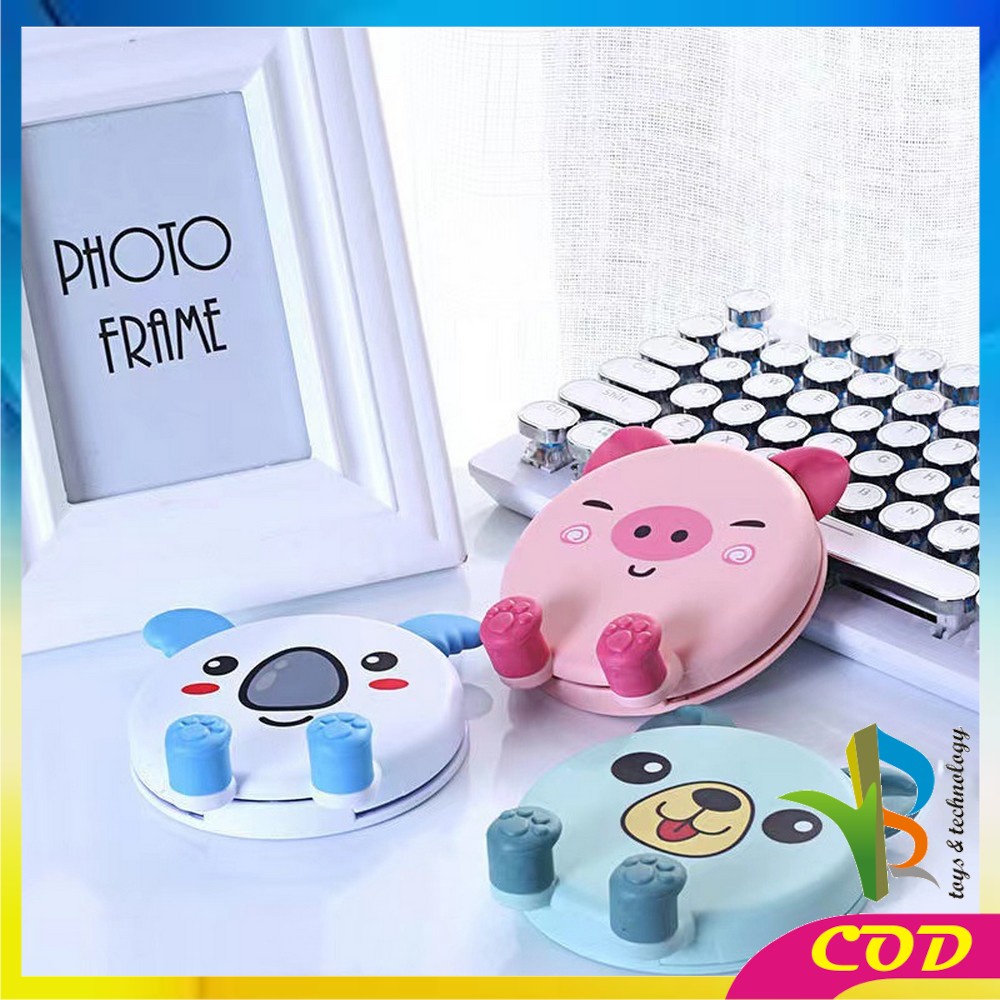 RB-C727 Stand Holder Lipat Motif Animal Karakter Lucu Folding Dekstop Dudukan Hp Multifungsi / Phone Holder Hp Untuk Penyangga Ponsel Tatakan Handphone