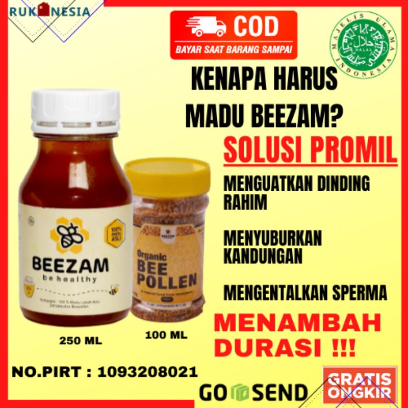 

Paket Madu Promil Premium Dengan Madu Hutan Asli 250 ml Raw Honey dan Bee Pollen 100 Gram