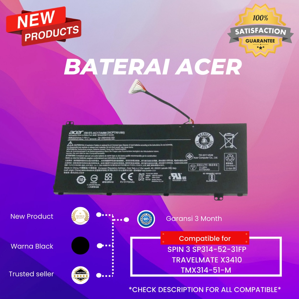 baterai Laptop Acer aspire 5 A514-51 A514-52 A514-53