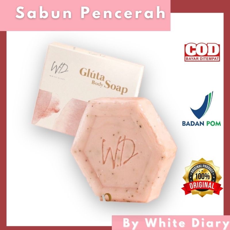 WHITE DIARY GLUTA BODY SOAP / Sabun Pemutih Badan Whitening 60 G