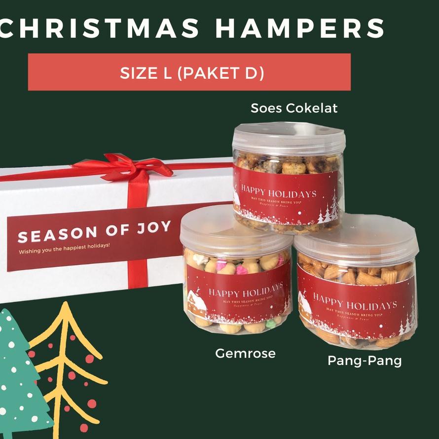 

LY4✹ [DELISH SNACKS] Hampers Natal Size L (isi 3 toples) / Snack Cemilan Kue Kering / Bingkisan Parsel Natal Terkini