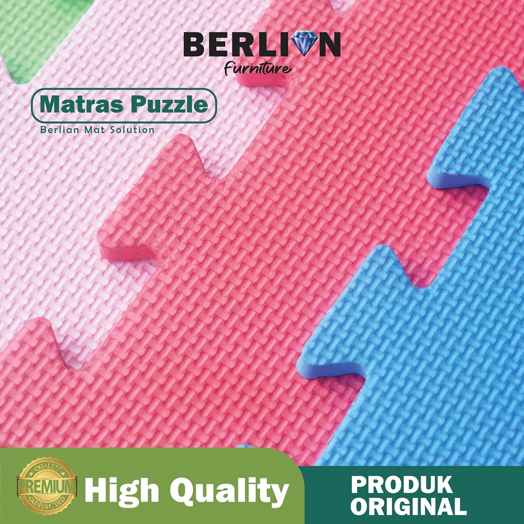 Matras Puzzle Polos 25x25x0,5 Alas Lantai Kombinasi 3 Warna Puzzle