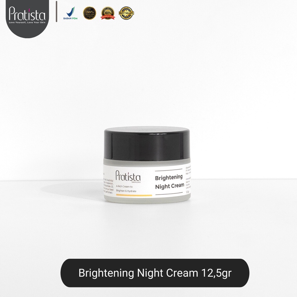 PRATISTA Brightening Night Cream Pratista Skincare Kream Malam Pencerah Pelembab Wajah Perawatan Muka Pratista Ori BPOM