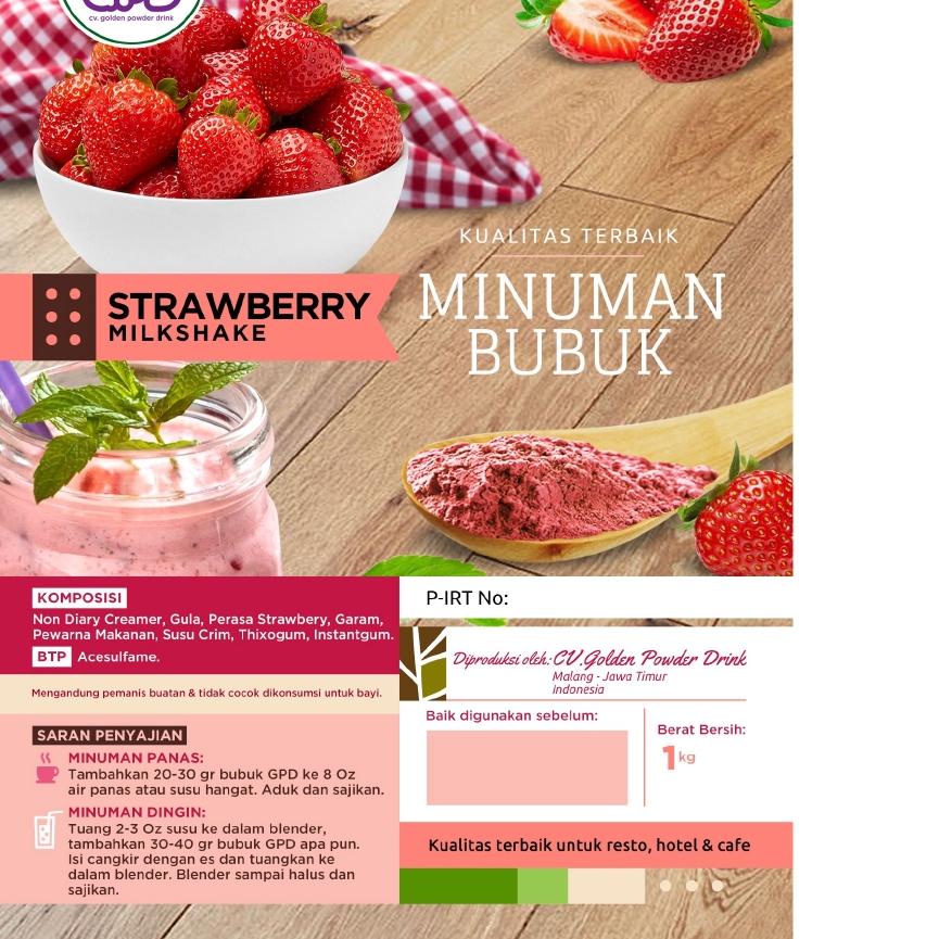 

FREE ONGKIR!STRAWBERRY POWDER 1 KG - BUBUK MINUMAN STRAWBERRY 1 KG|KD9