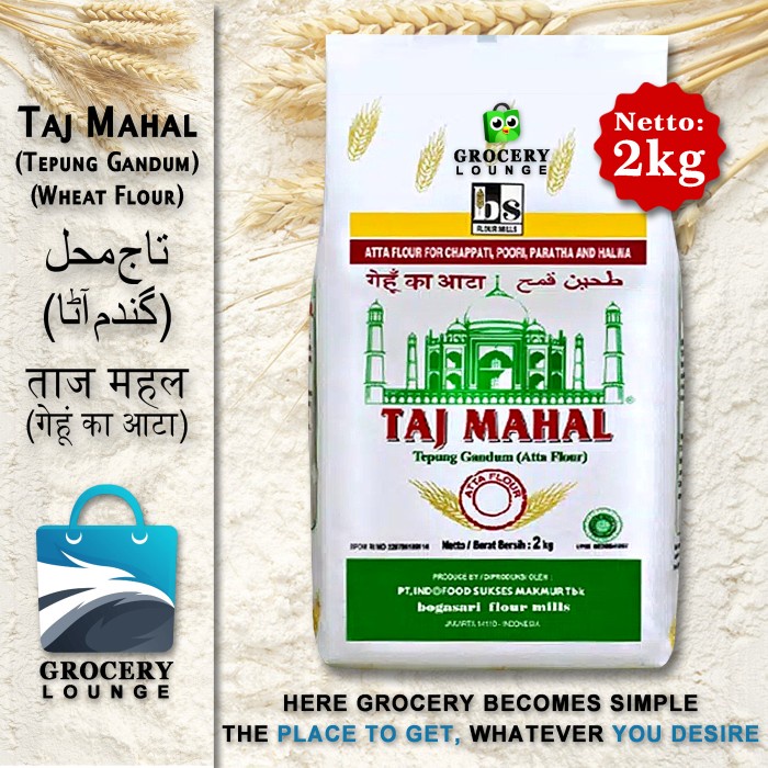 

Taj Mahal Atta 2kg - Tepung Gandum - Wheat Flour