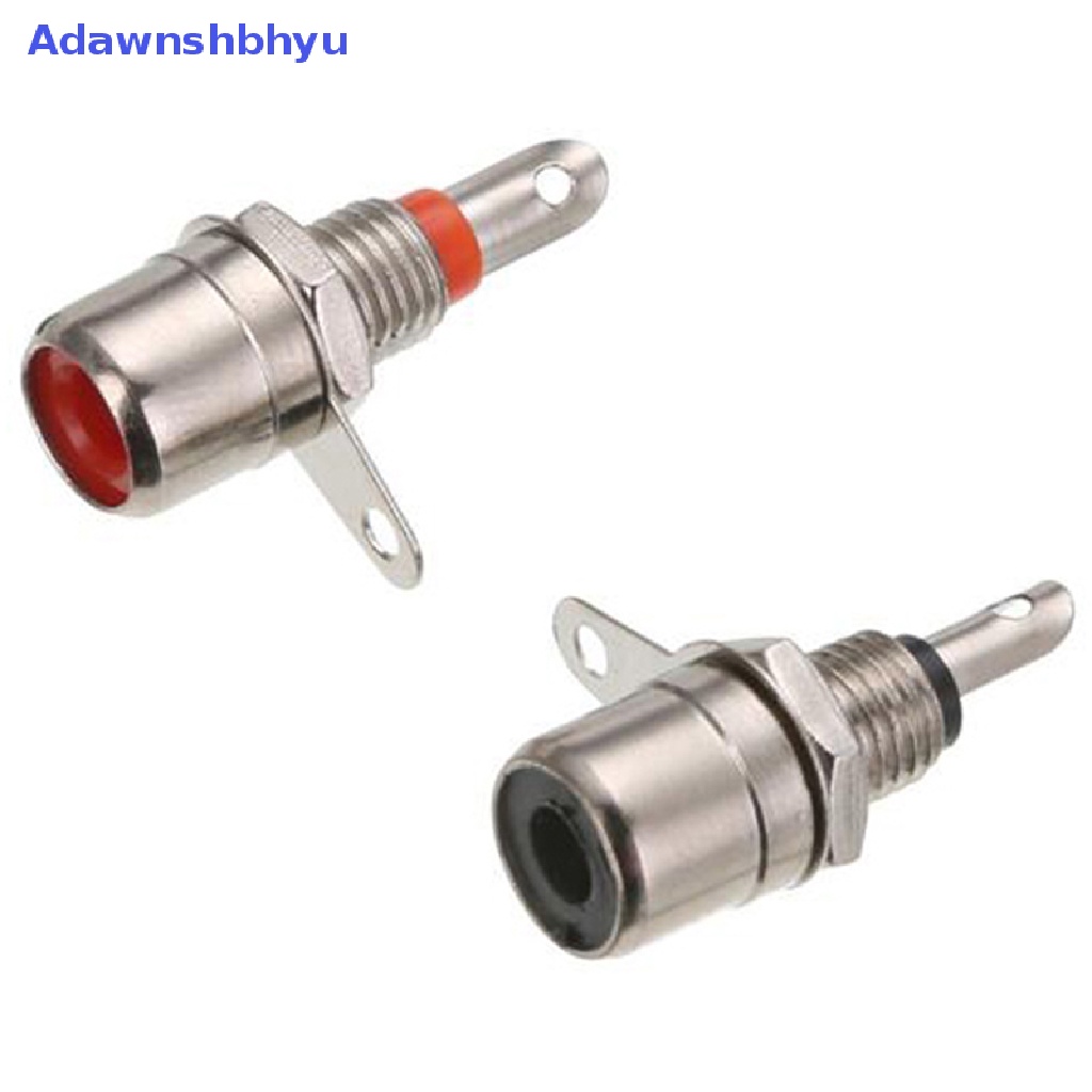 Adhyu 10pcs Merah+10pcs Hitam Konektor Dudukan Panel RCA Female Socket Audio Socket Plug ID