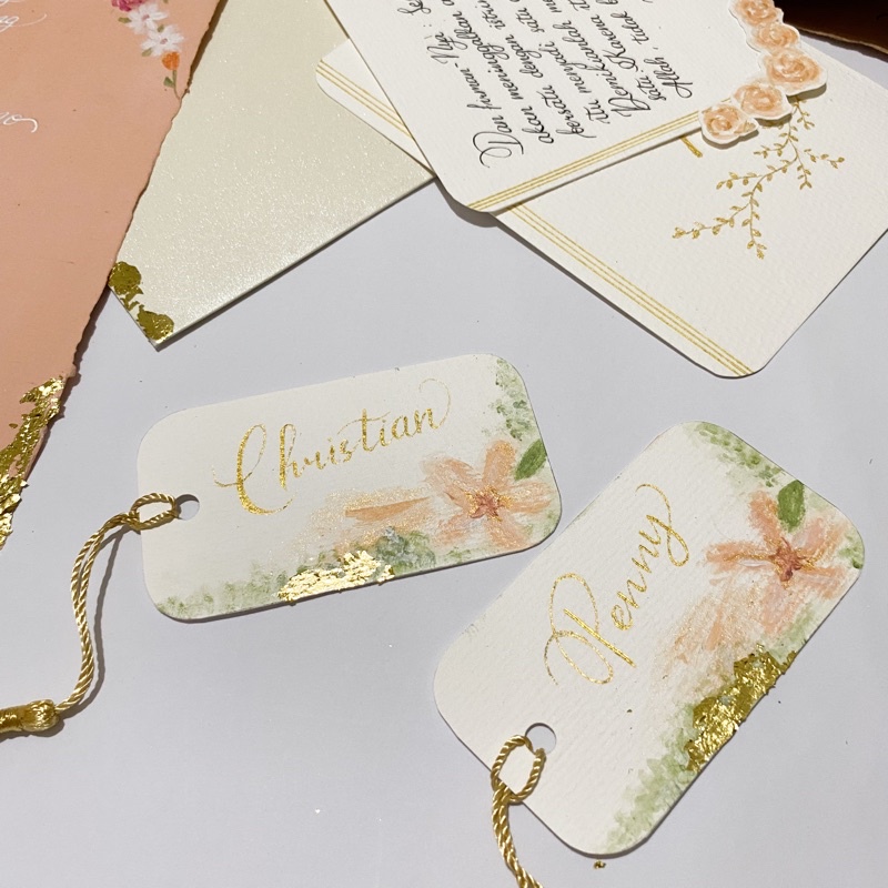 

Name tag | place card | wedding calligraphy handmade