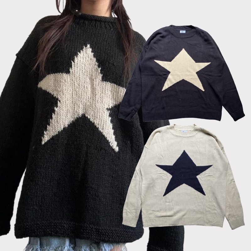 Stiego-Bintang Star Sweater rajut vintage aestetic Sweater knit