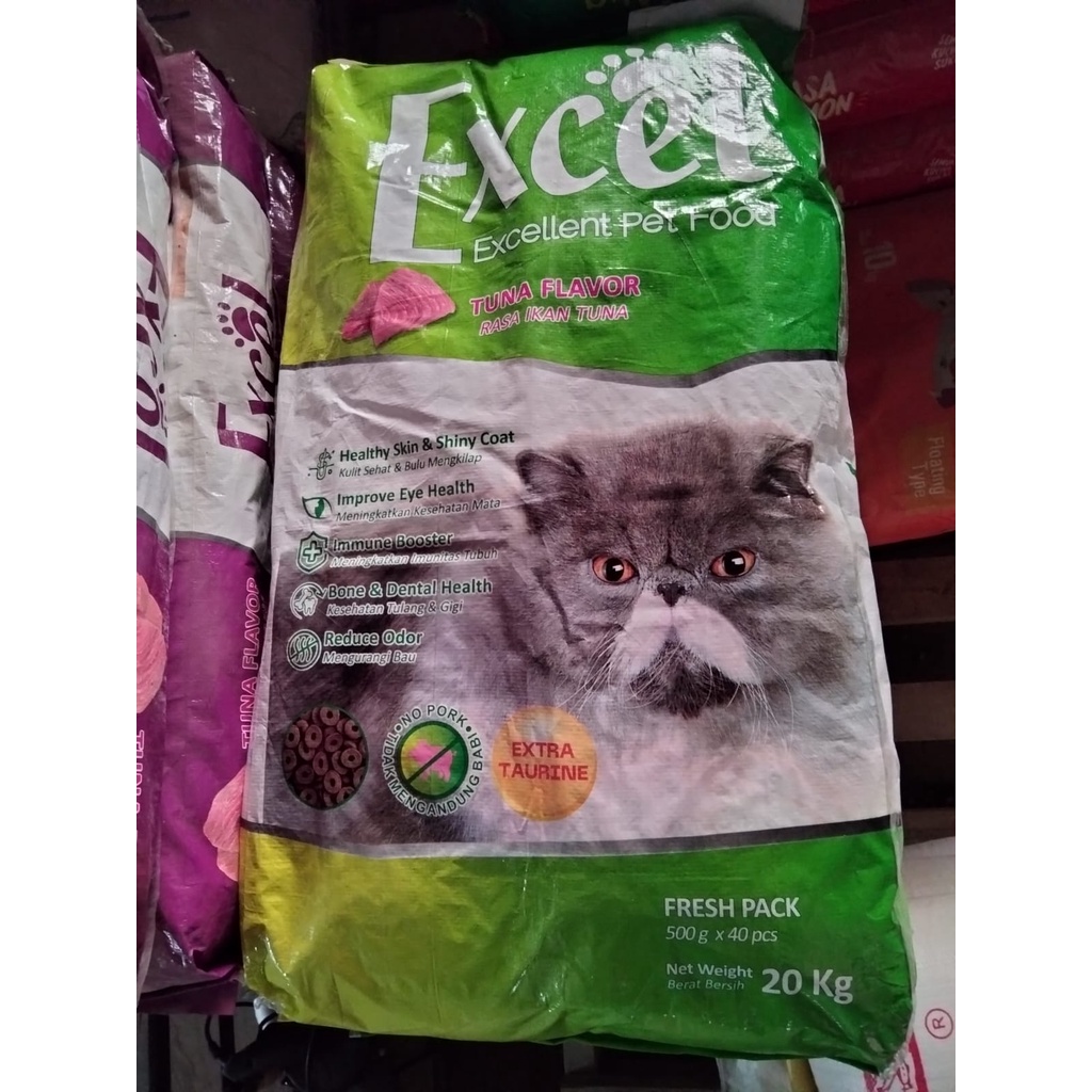 EXCEL Cat Food Tuna 20 kg Makanan Kucing RASA IKAN TUNA 20kg
