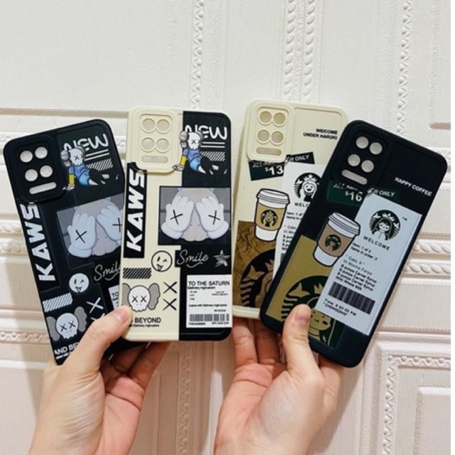 SOFTCASE PRO VIVO Y01 Y1S Y11 Y12 Y12i Y15 Y17 Y30 Y30i Y50 Y91 Y91C Y93 Y95 CAMERA MOTIF KAWS &amp; STARBUCKS COFFEE CUP