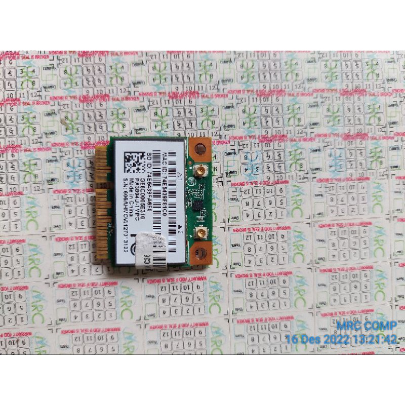 Toshiba G86C0005E310 Atheros AR5B195 802.11n Wireless bluetooth PCIe