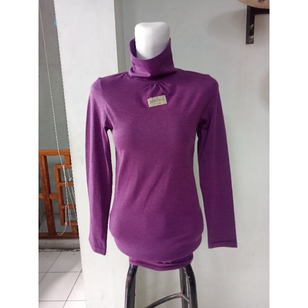 Promo Tanpa Label Kaos Blouse Wanita Triset Ori  Purple Size S/M