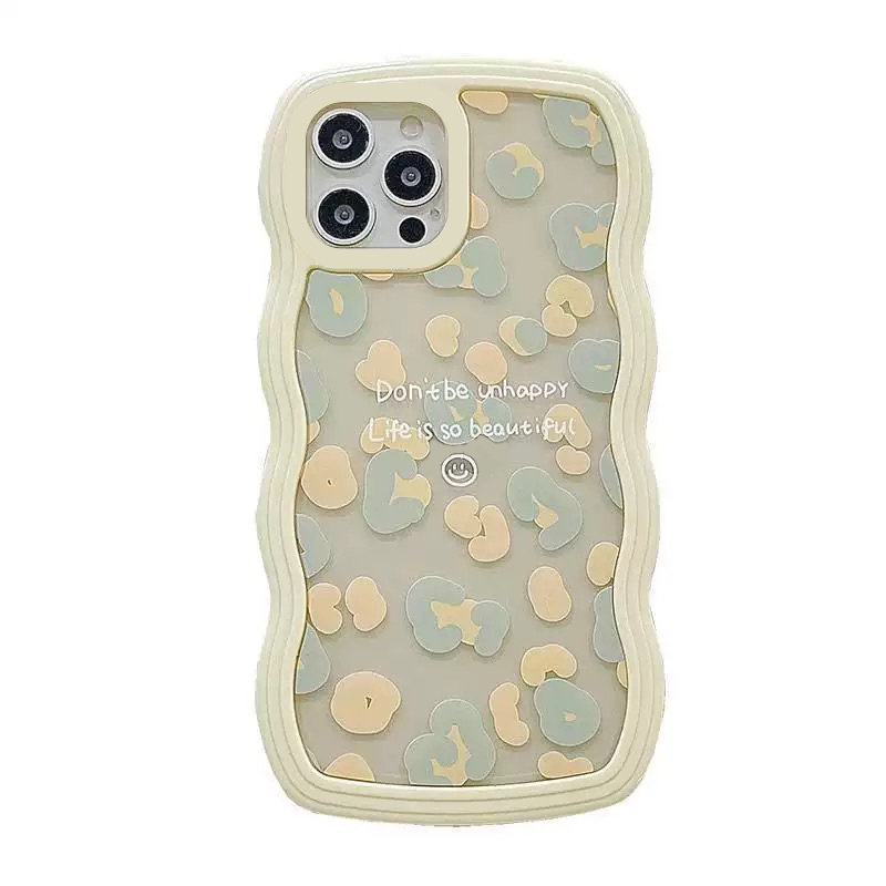 Case Oppo A17 A54 A74 A3s A16s A55 A12 A16 A95 A5s A15 A96 A17K A57 A5 A9 2020 A76 A77 A7 A16K A1k A77s A53 A52 Reno 8 7 7Z 8Z 6 A12E Wavy Edge Fashion Motif Leopard Lembut Sarung TPU