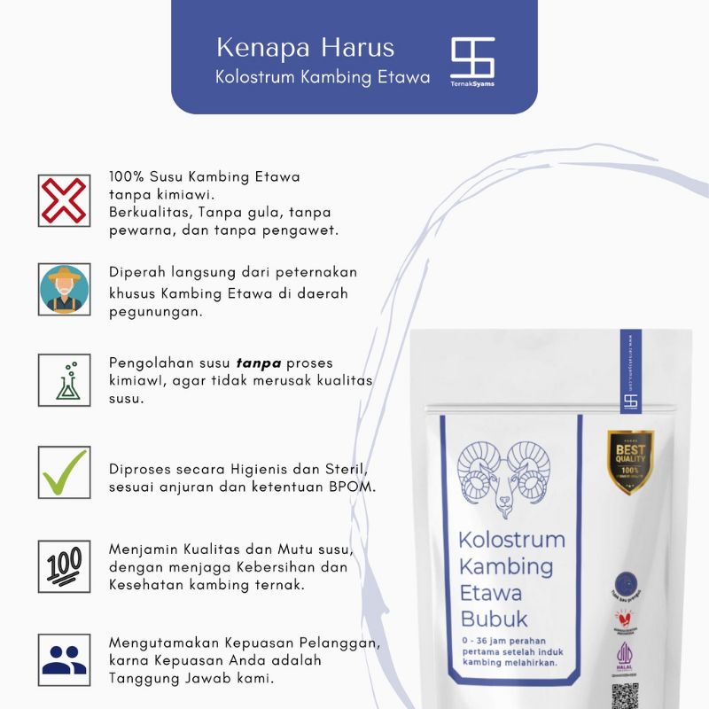 premium susu etawa bubuk kolostrum colostrum 500 gram 1/2 kg terlaris terbaru