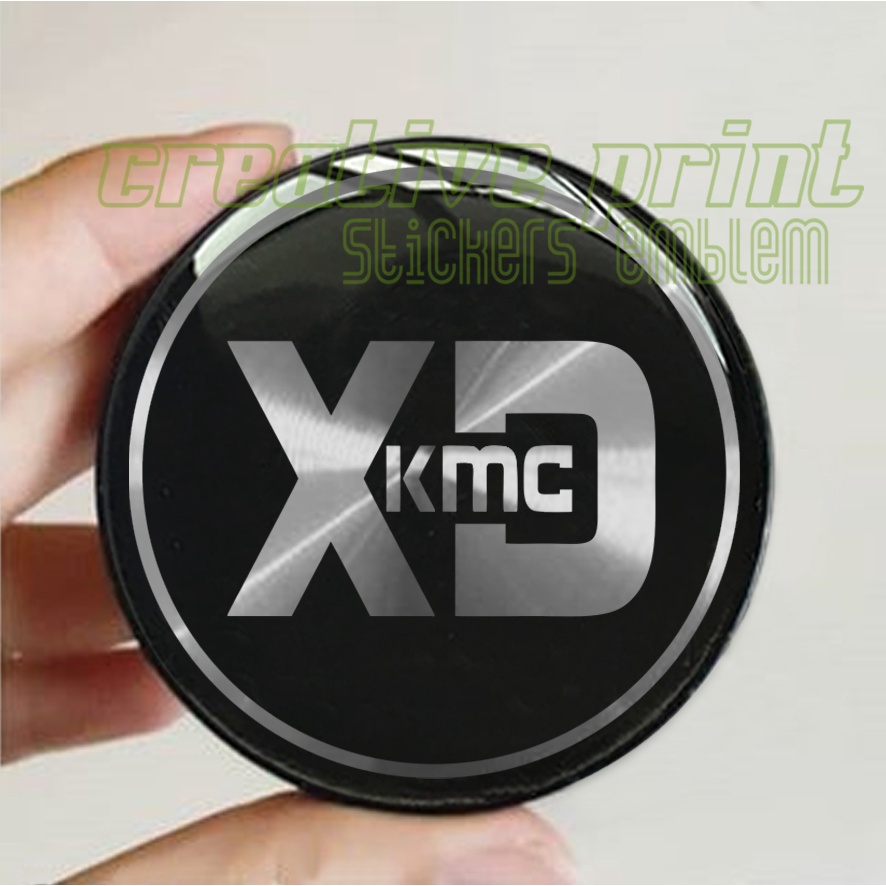 Sticker Timbul Tutup Dop Velg XD-KMC Big 4 Pcs