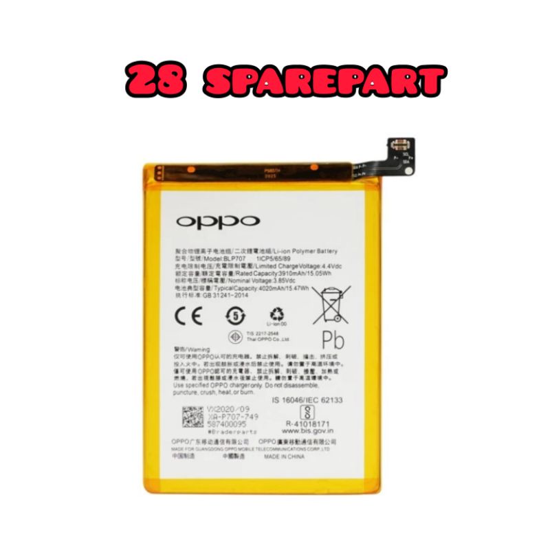 BATERAI / BATRE BLP707 OPPO F11 ORIGINAL