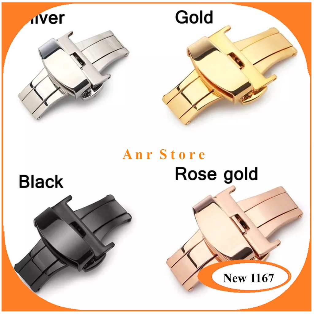 Buckle Tali Jam Tangan Butterfly Kupu Kupu 18 20 22 mm