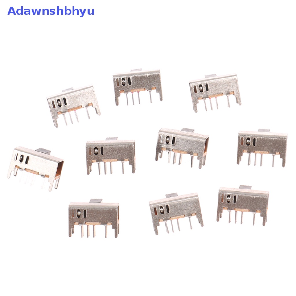 Adhyu 10Pcs Saklar Toggle sk23d05g6 Baris Ganda 3-gear 8-pin horizontal sliding switch ID