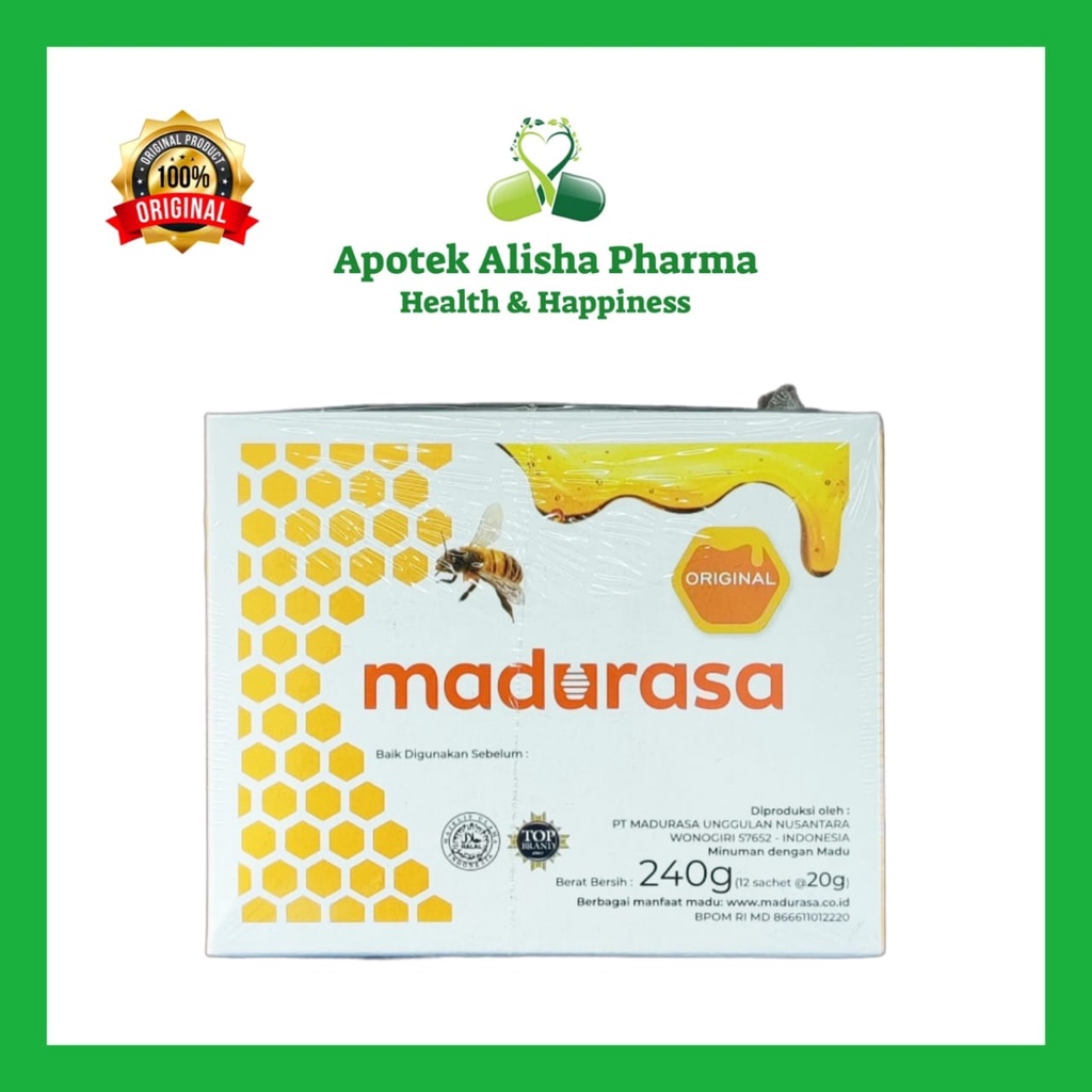 Madurasa Sachet (Box 12sachet) - Madurasa Sachet Original/Jeruk Nipis/Orange Madu Stamina/Nafsu Makan