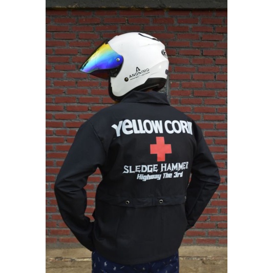 Jaket Motor Model Yellow Corn Jaket Racing Model Yellow Corn