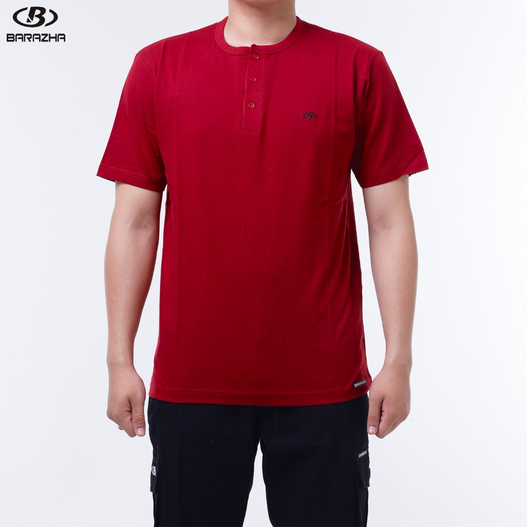 Barazha Unisex Kaos Polos Kancing Reguler