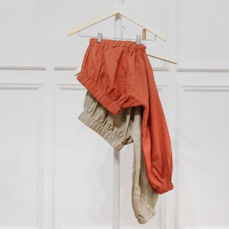 Averie Top ( atasan lengan samping full karet pinggang crop wanita lengan panjang)