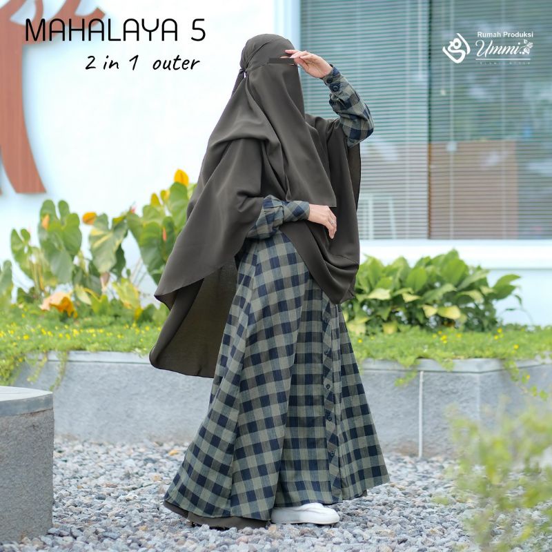 gamis flanel kotak kotak bisa jadi gamis atau outer