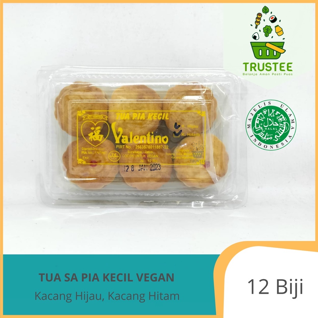 

Tau Sa Pia KECIL Kacang Hijau & Hitam VALENTINO Vegetarian Vegan