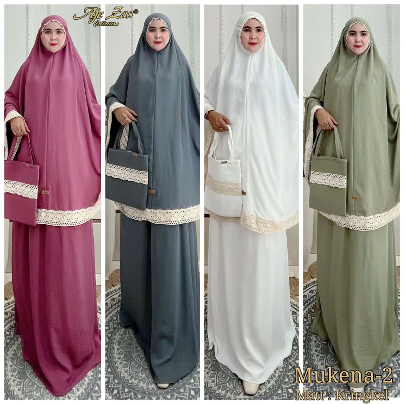 Mukena dewasa / Mukena crinkle / mukena renda /aje zas collection