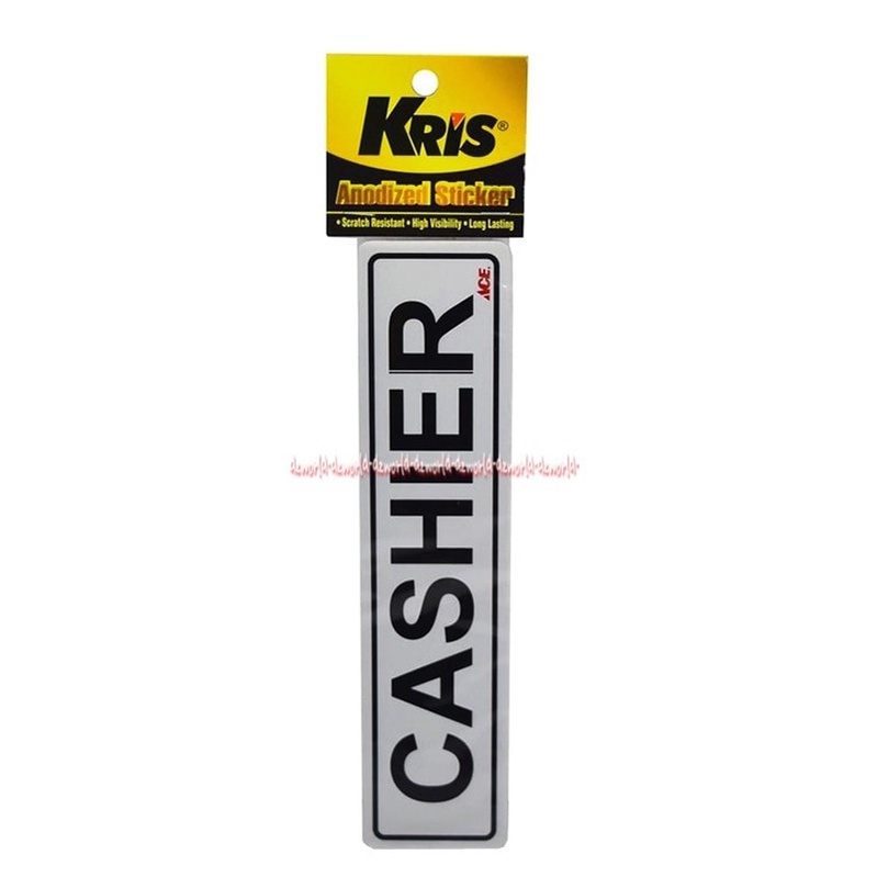 Kris Stiker Cashier Kasir Sticker Casier Mudah Diaplikasikan Pada Metal Kaca Atau Plastik Krisbow Ace Kasirs Warna Silver