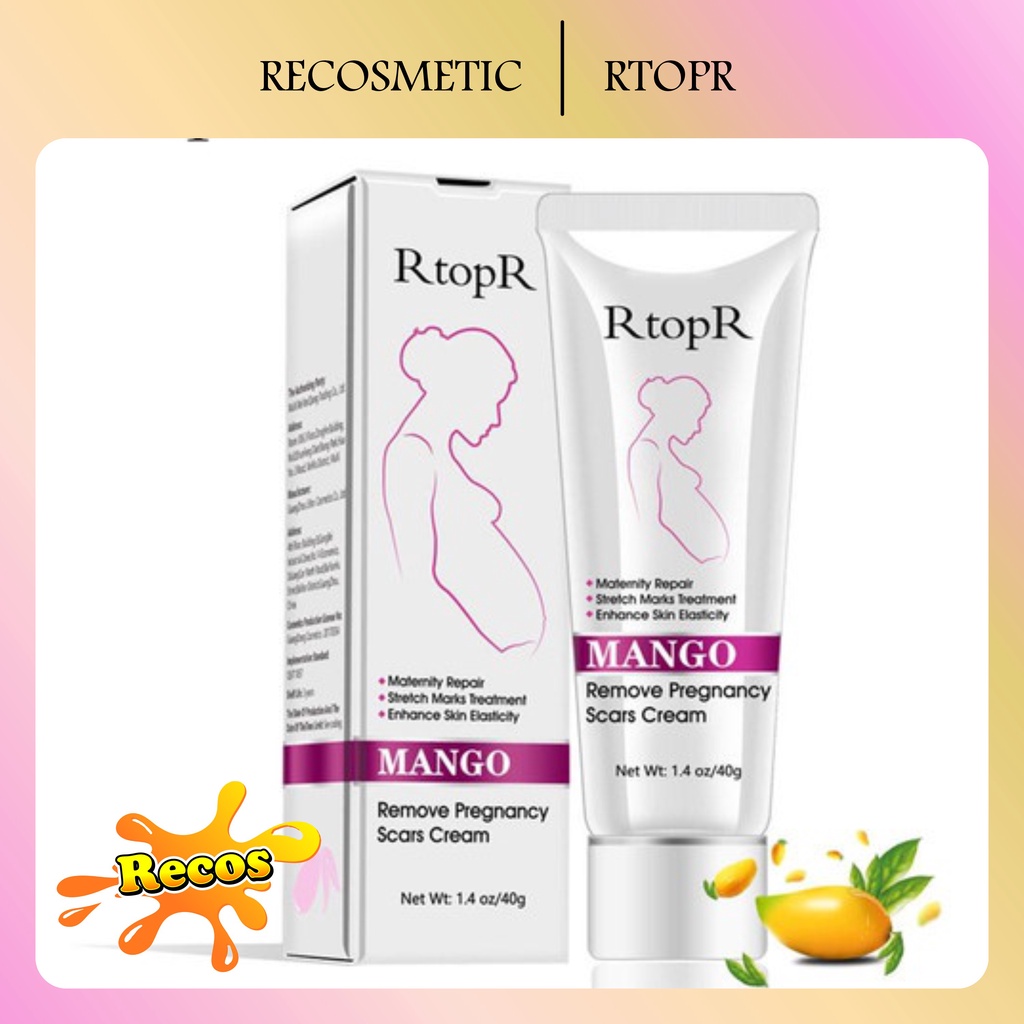 RtopR MANGO Remove Pregnancy Scars Cream Krim Anti Penuaan dan Keriput, Perawatan Stretch Mark, Krim Jerawat Penghilang Bekas Hamil, Krim Pengencang Tubuh