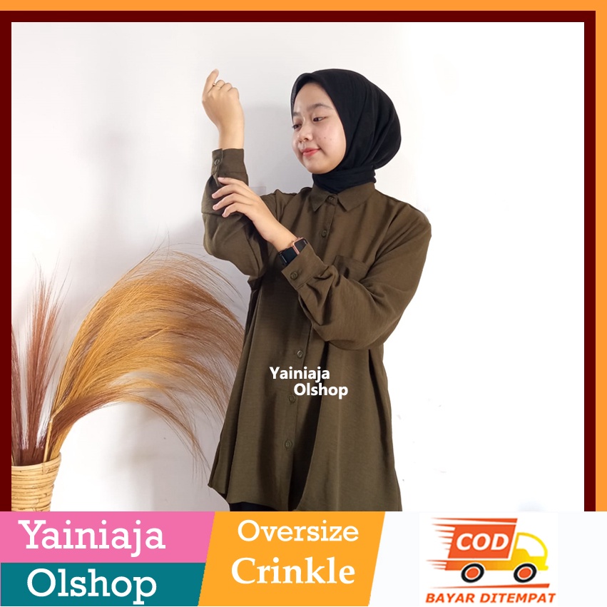 Kemeja Crinkle Airflow Oversize Premium