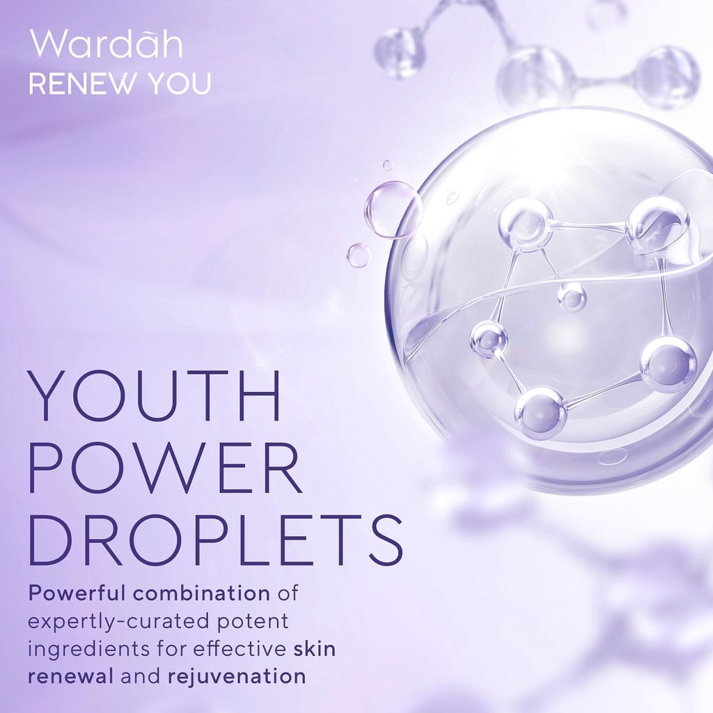 WARDAH Renew You Intensive Serum Indonesia / Serum Wajah 15ml 30ml / 1% Microcapsule Retinol With Bakuchiol / Disgulse Wrinkless Fine Lines &amp; Maintain Elasticity For Youthful Skin Looks / Skincare Face Care / Menyegarkan Muka / Re New Series / Anti Aging