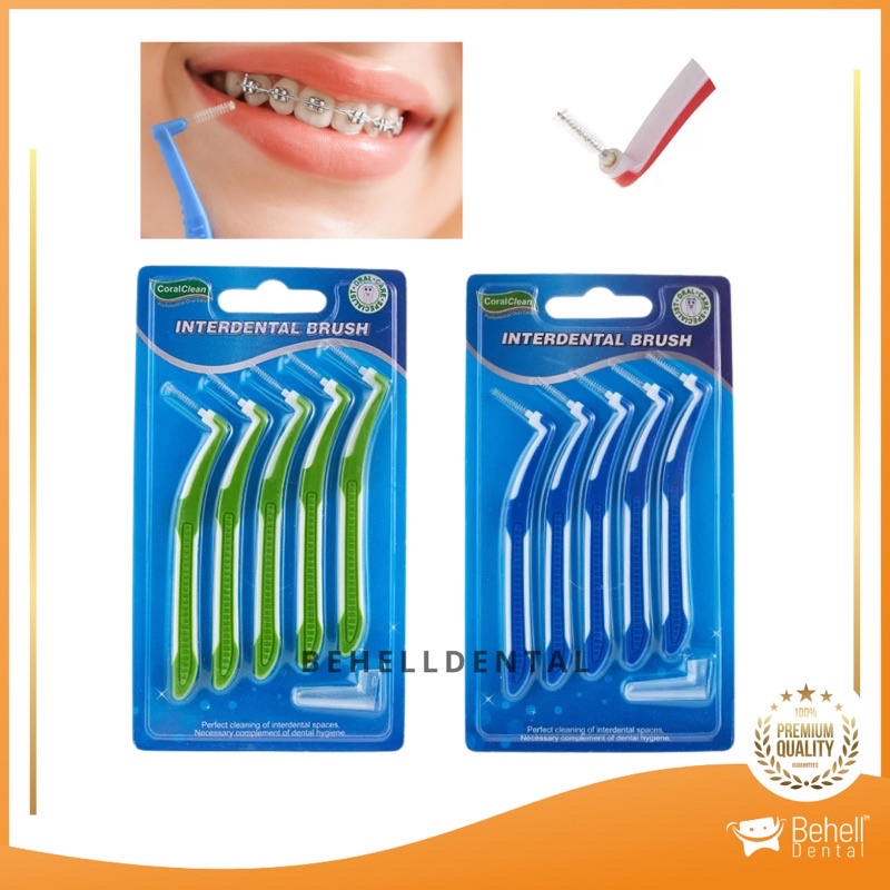 Sikat Sela Behel Gigi  Enfresh Bengkok . Interdental Brush Dental Ortho Brush ORIGINAL . Floss Kawat Gigi Behelldental