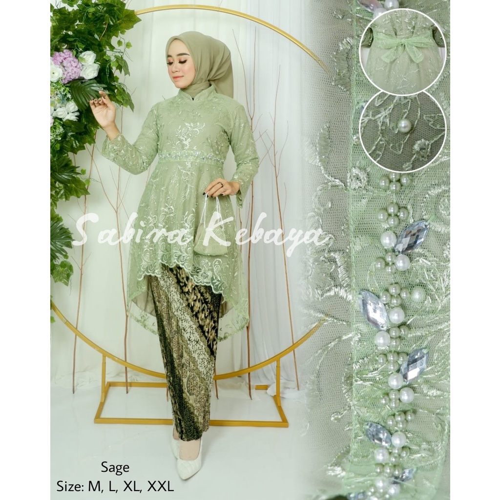 TRENDY MODEL ATASAN KEBAYA BROKAT TILE TERBARU/COUPLAN WISUD/SERAGAMAN PESTA DAN KELUARGA/TUNIK MODE