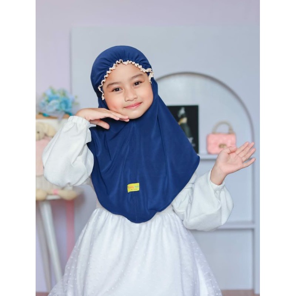 Bergo anak kirana by victory ori / bergo anak termurah / hijab instan anak / hijab renda anak / berg