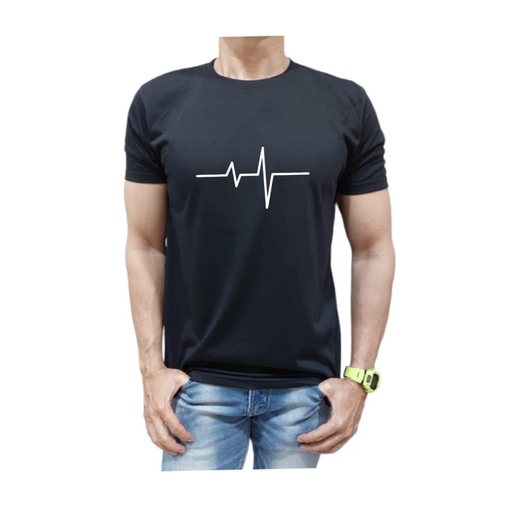 KAOS MODEL DENYUT JANTUNG BAHAN KATUN NYAMAN DI PAKAI KUALITAS PREMIUM