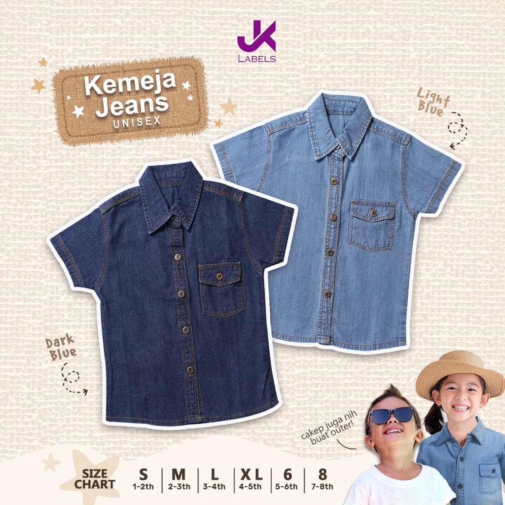 KEMEJA JEANS JK (1-8 TAHUN)