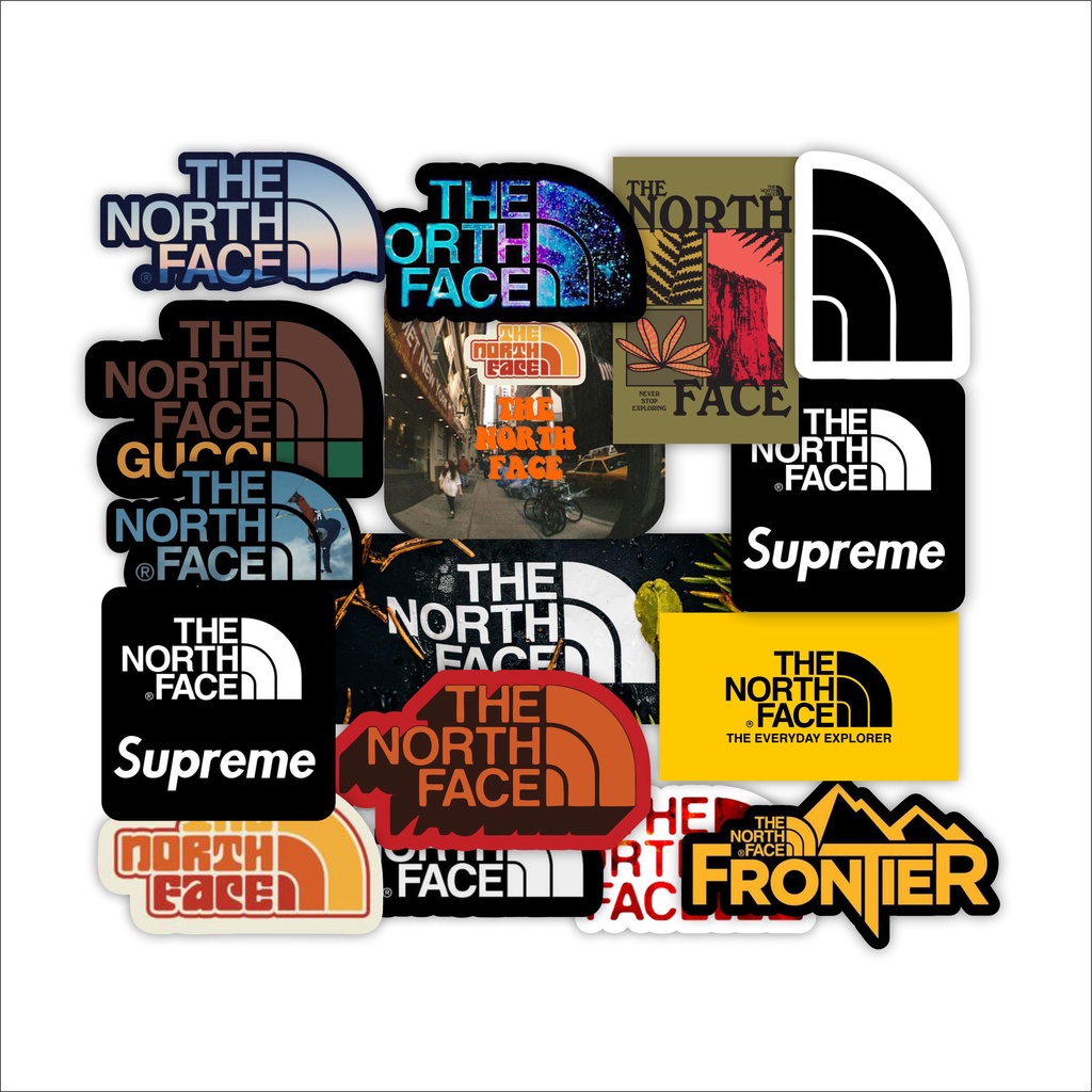 

STIKER PAKET ISI 15 PCS STIKER BRAND DISTRI THEE NOORTH FACE BAHAN GRAFTAC WATERPROOF HIGH QUALITY STICKER DECAL STRIPPING RACING METAL ROCK TUMBLR