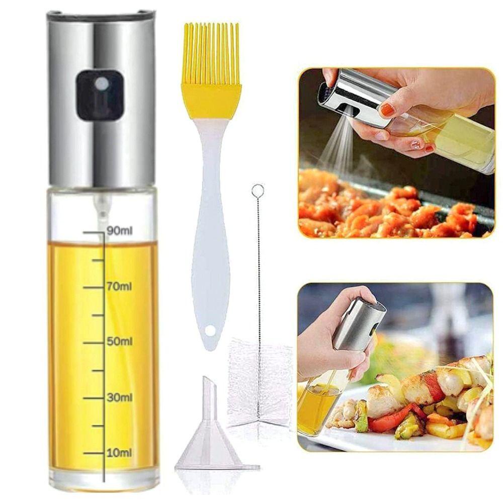 Top Glass Olive Oil Sprayer With Scale Botol Semprot Minyak Dispense Minyak Saos Dapur Masak