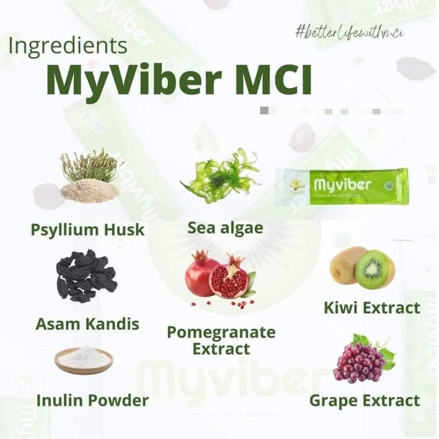 My Viber Myviber MCI 1 Box 20 Sachet Asli Original Segel Suplemen Diet Detox Alami