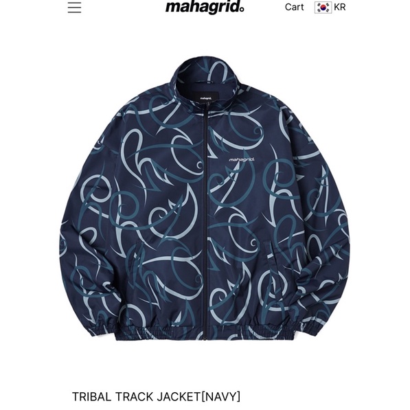 MAHAGRID TRIBAL TRACK JACKET NAVY