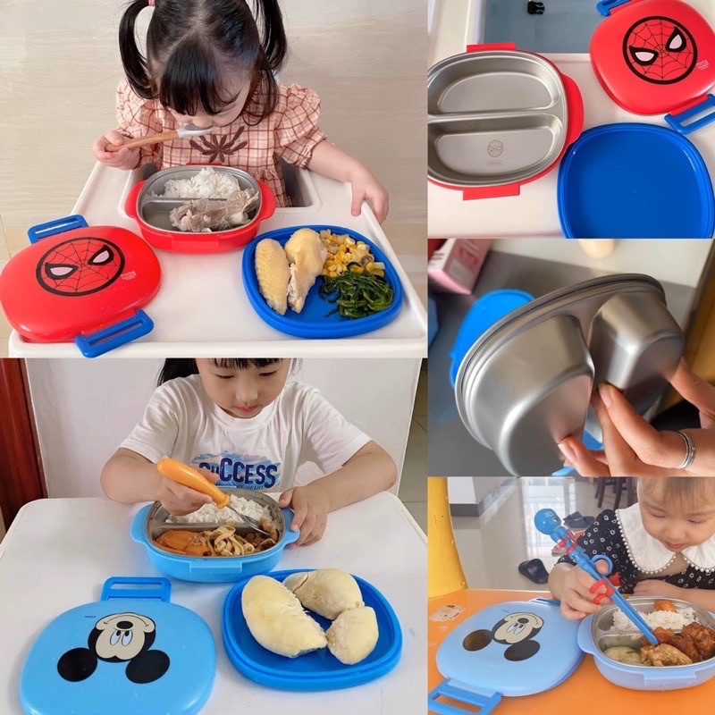 children stainless lunch box kotak makan sekat anti karat anak