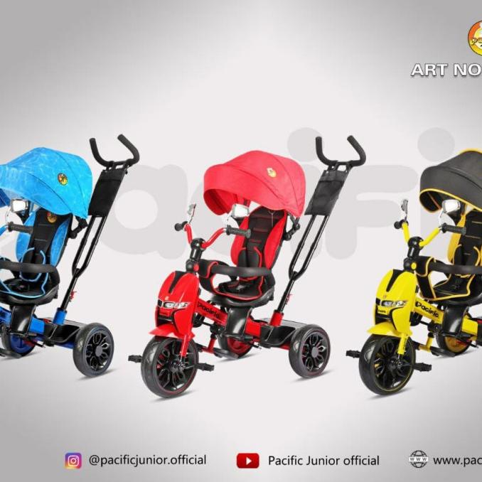 Sepeda Anak Roda Tiga Stroller Pacific 9952 #Original