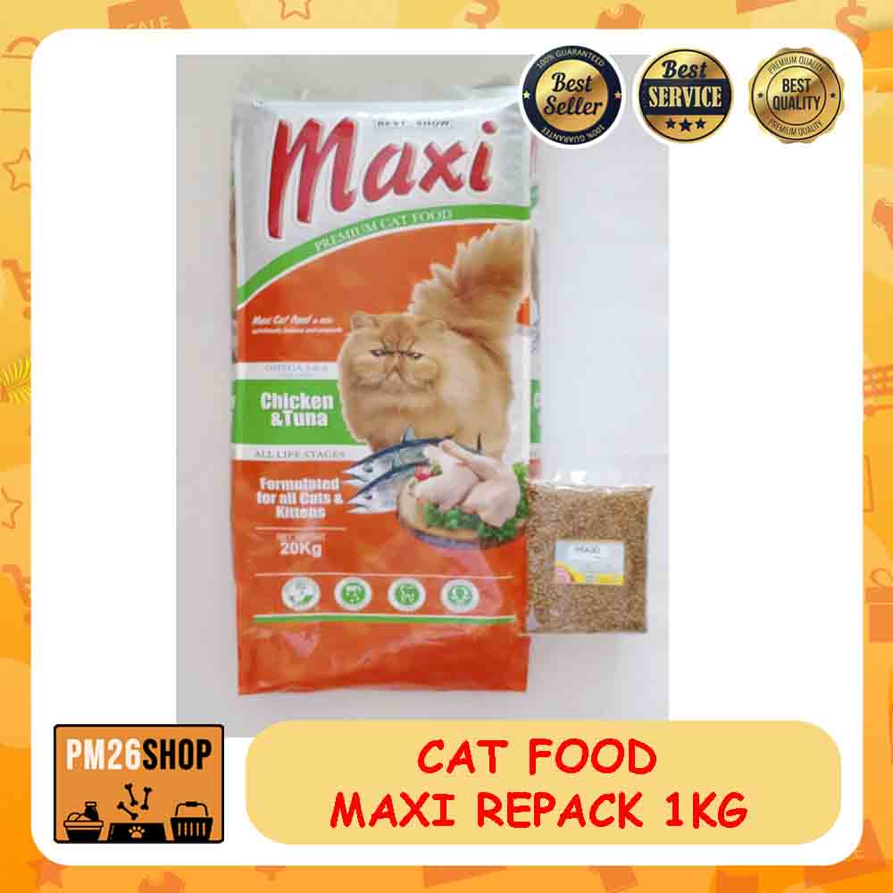 MAKANAN KUCING CAT FOOD MAXI REPACK 1 KG