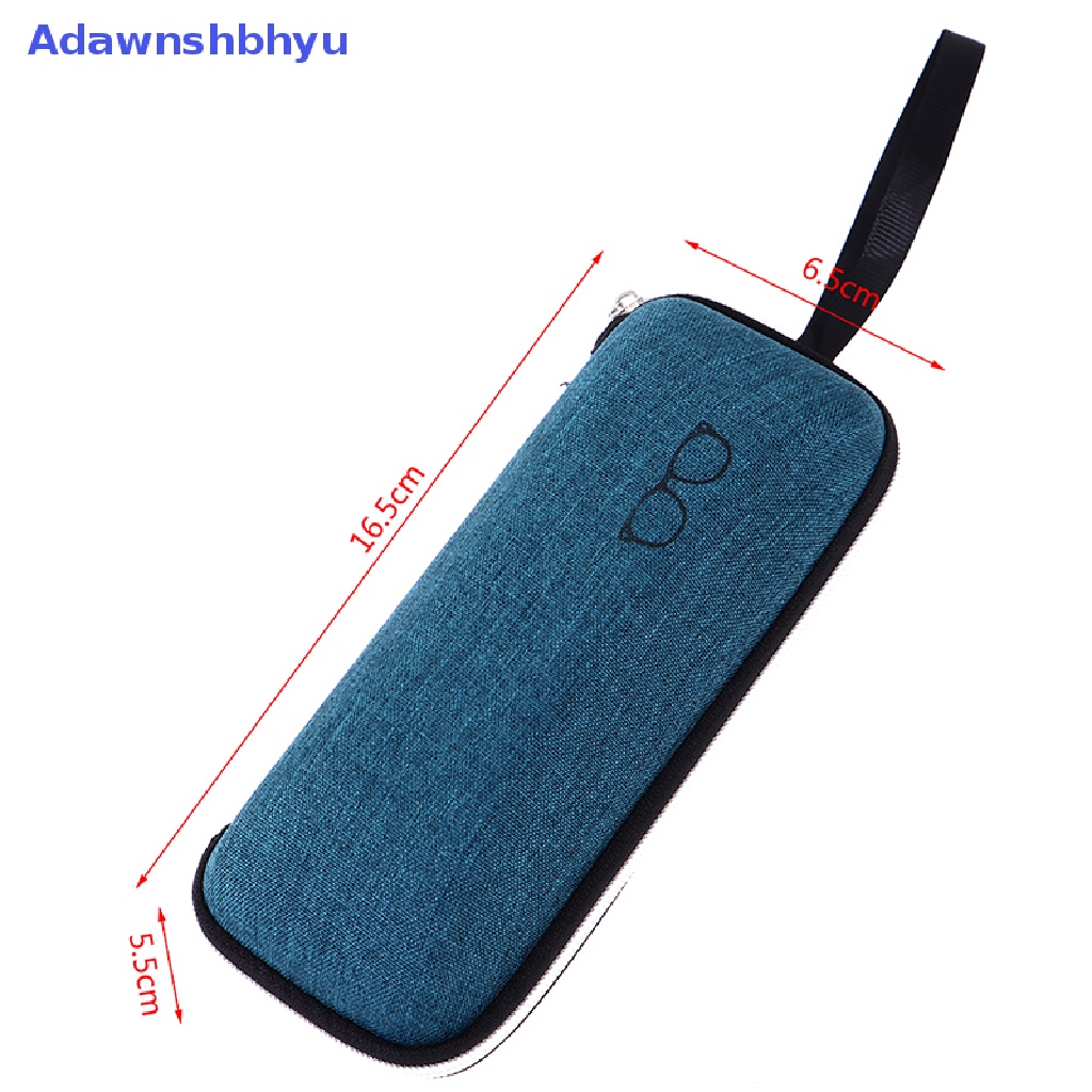 Adhyu 1Pcs EVA Eyewear Cases Cover Sunglasses Case Kotak Kacamata Dengan Lanyard Zipper ID