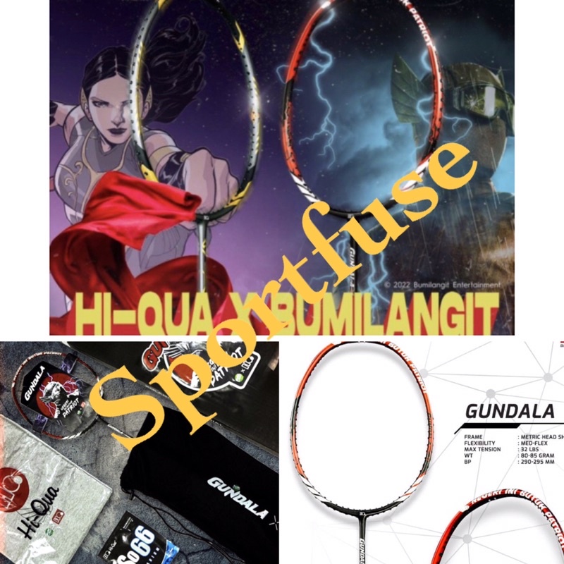 raket badminton hiqua gundala original