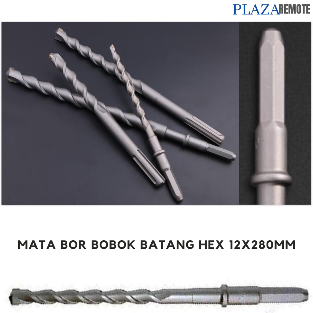 MATA BOR BOBOK BETON TEMBOK PANJANG 280 MM BATANG HEXAGONAL 10 - 25MM